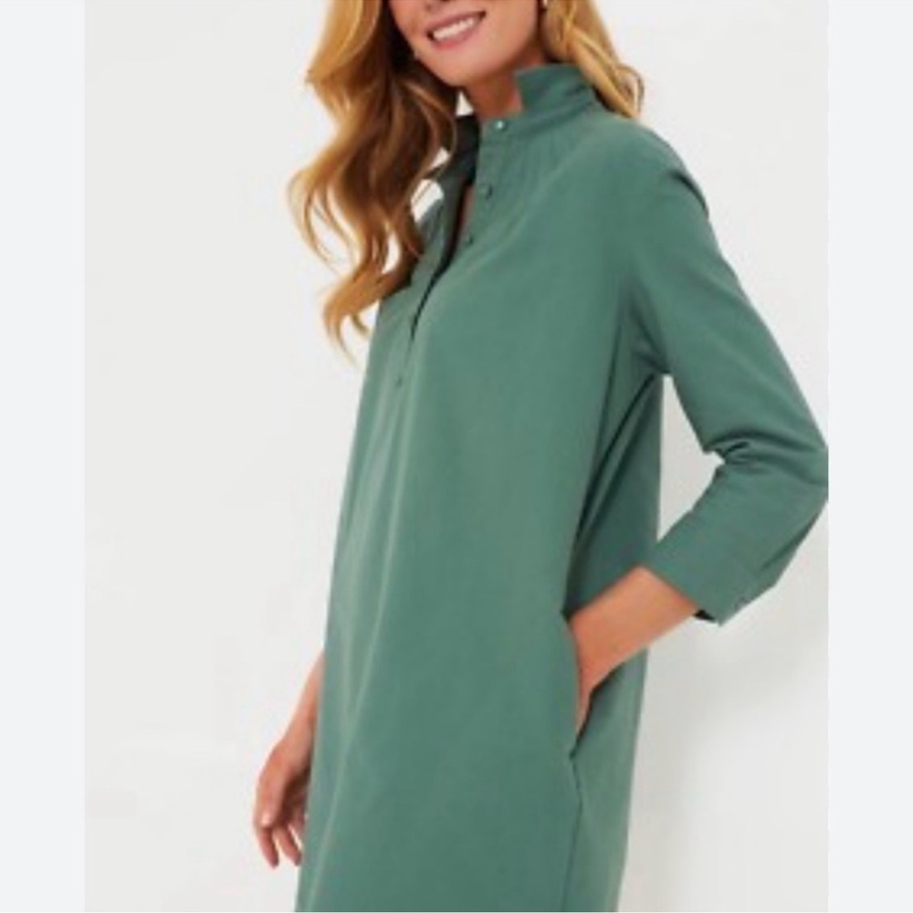 Pomander Place Green Polly Long Sleeve Dress